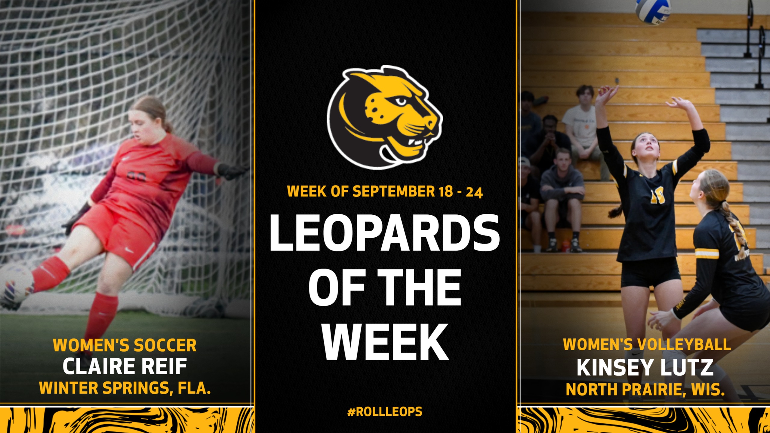 Reif, Lutz Named Leopards of the Week
