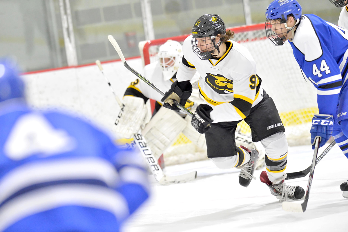 Hockey Nets Two in Second Period to Edge Suffolk