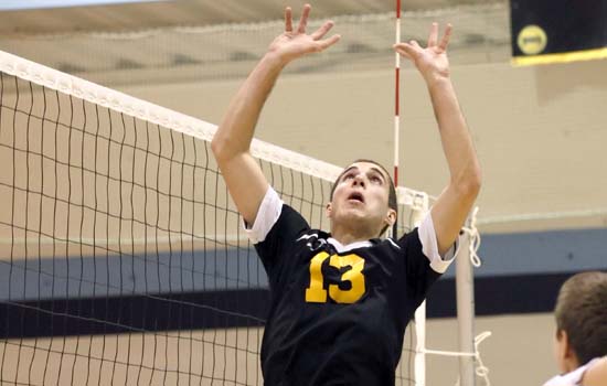 Men's Volleyball Takes GNAC Opener, 3-0