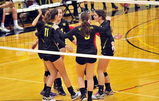 Women's Volleyball Edges Salem State