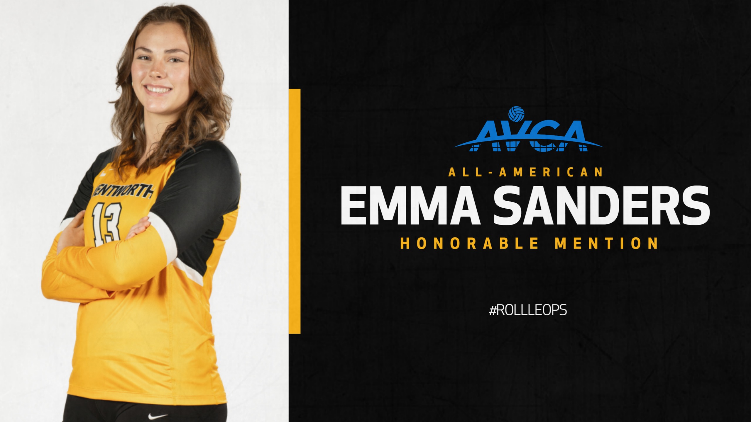Sanders Honored as AVCA Honorable Mention All-American