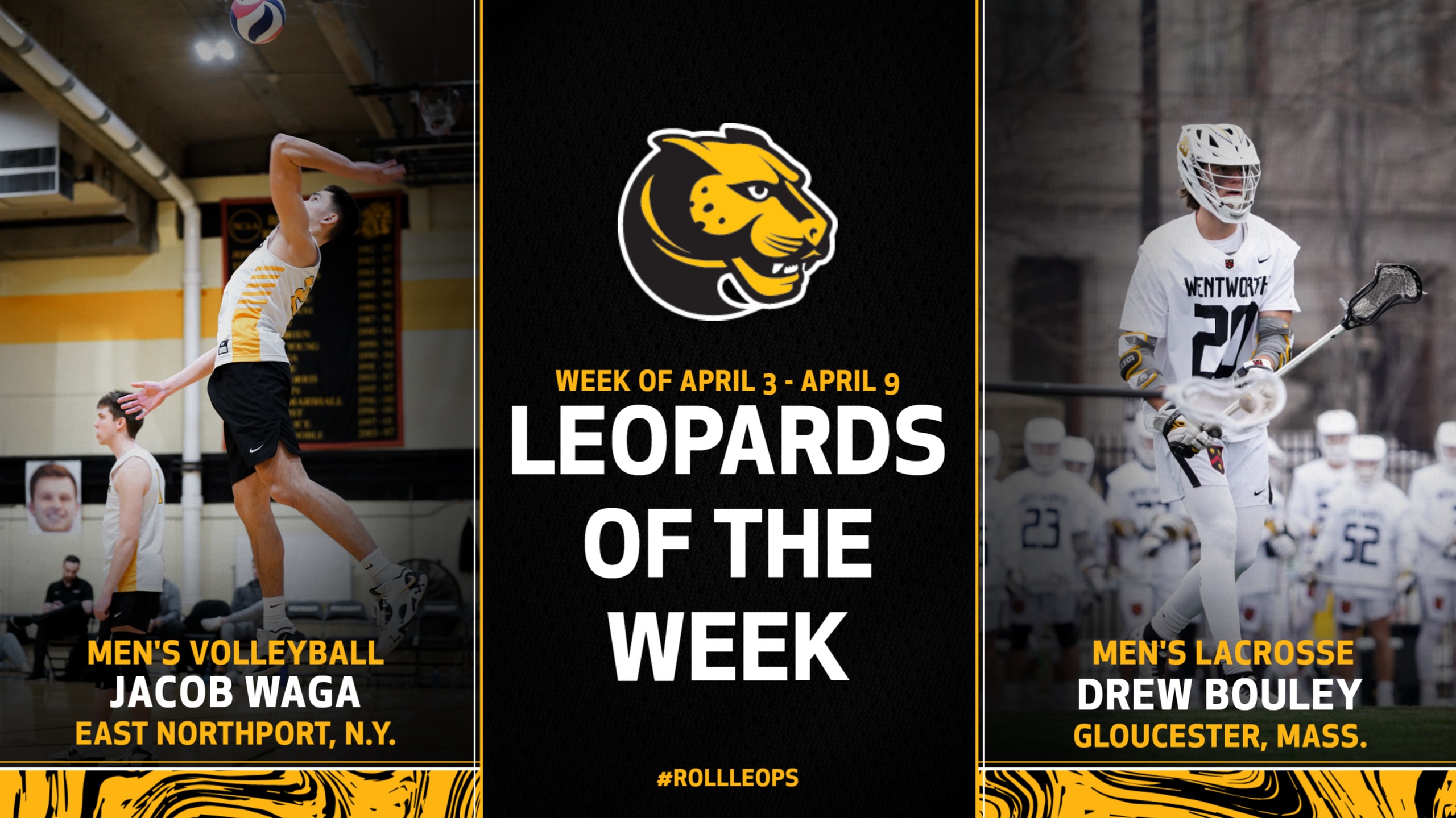 Waga, Bouley Named Leopards of the Week