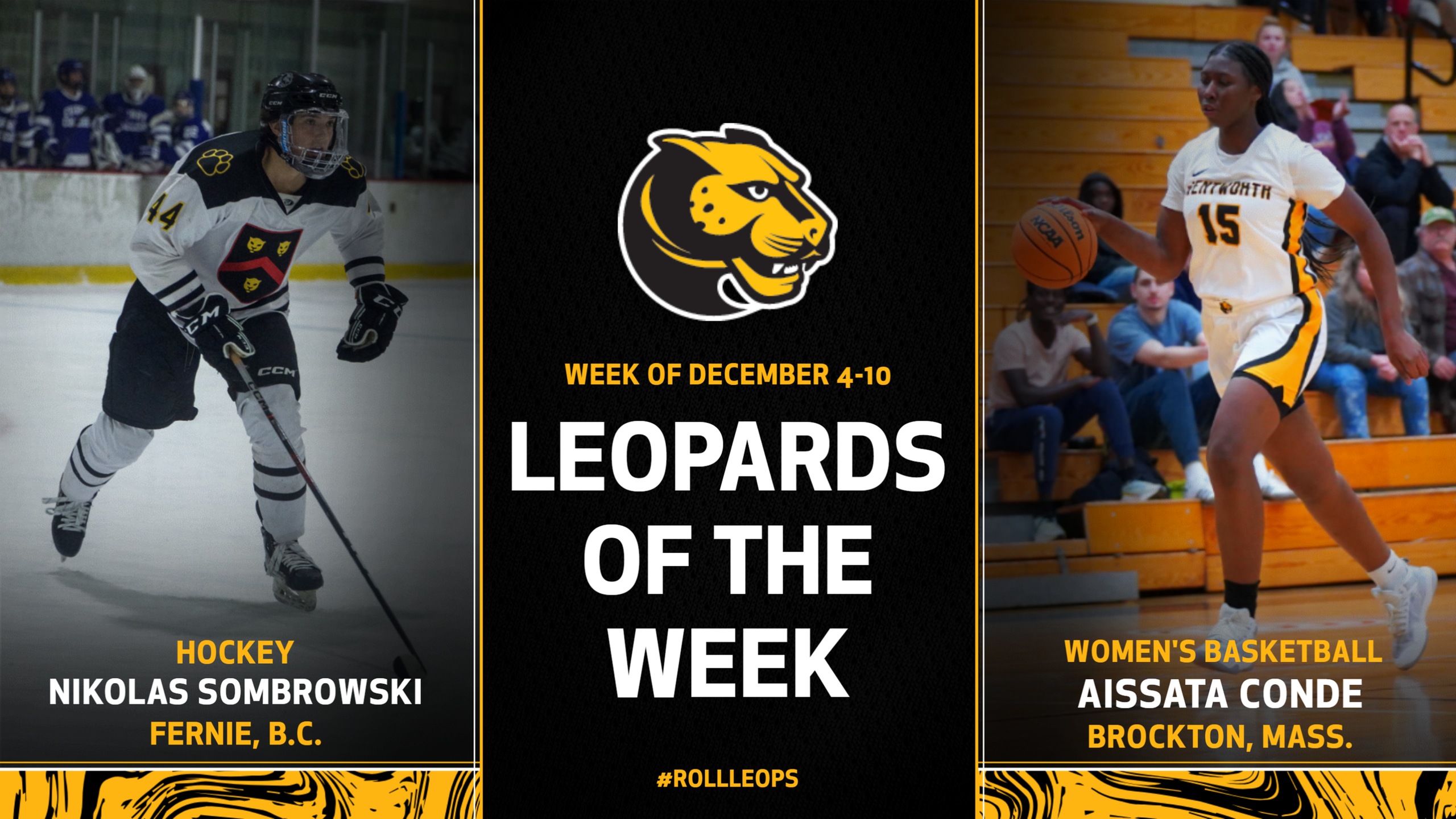Sombrowski, Conde Named Leopards of the Week