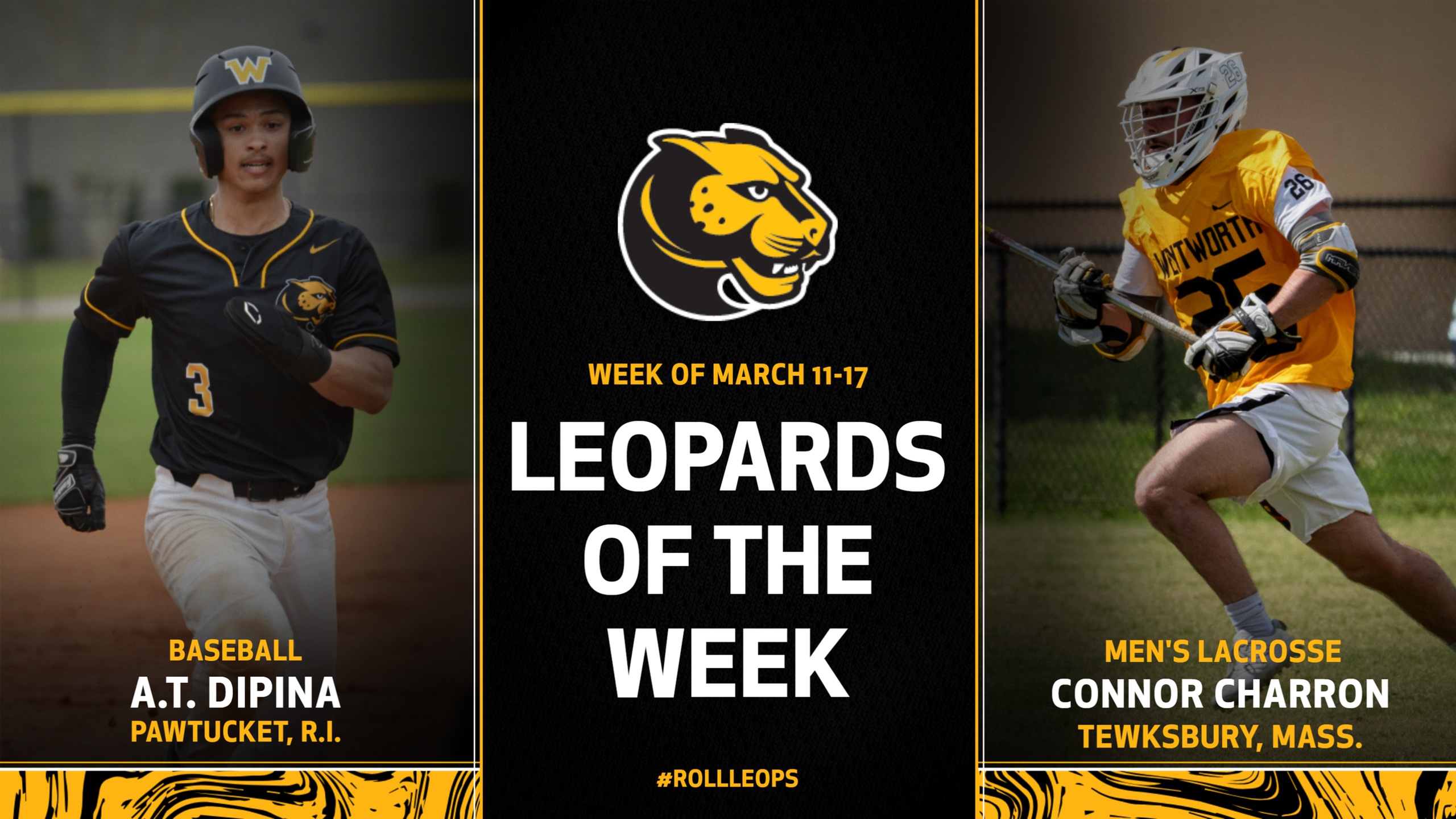 DiPina, Charron Named Leopards of the Week