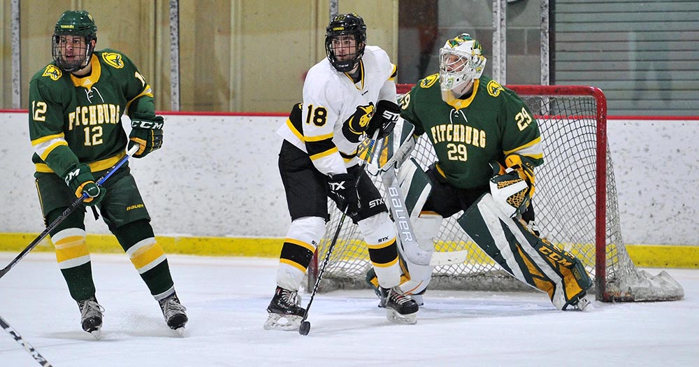O'Leary Scores Twice, But Hockey Falls to WNE 4-3