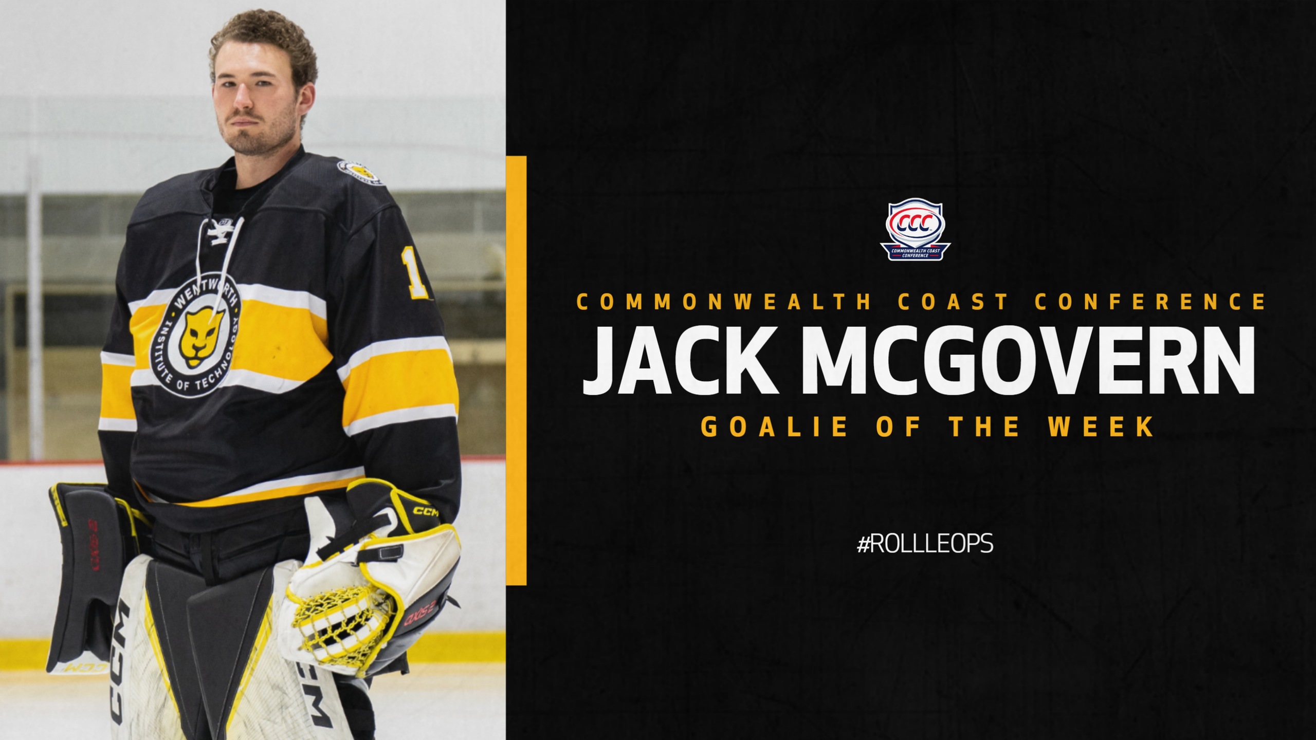 McGovern Earns CCC Goalie of the Week Honors