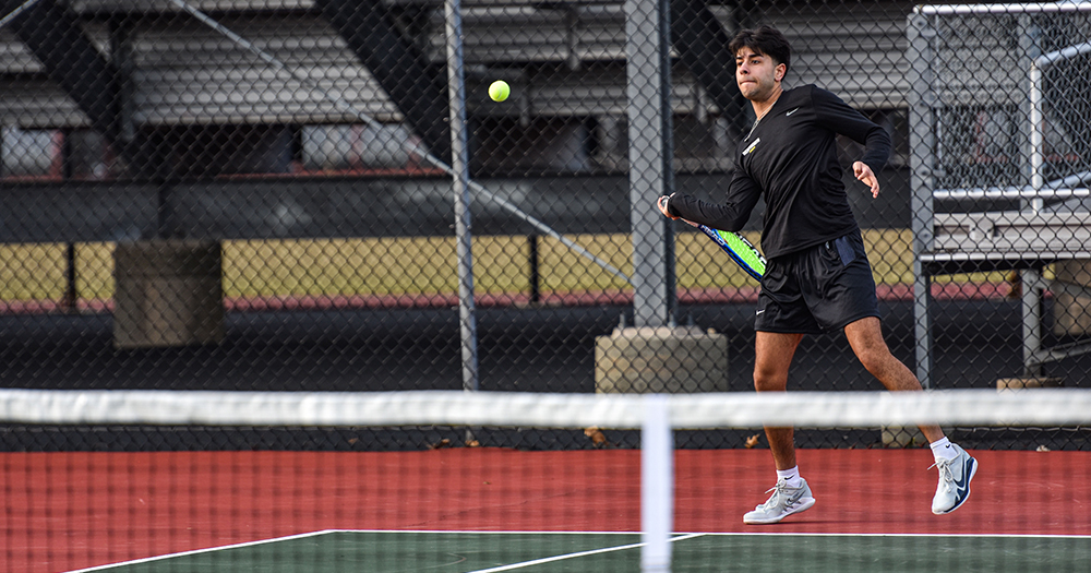 Men's Tennis Edged by Bridgewater State in Back-and-Forth Contest