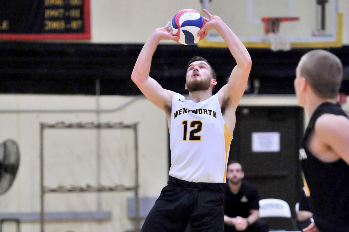Men's Volleyball Splits with Lancaster Bible, Wells