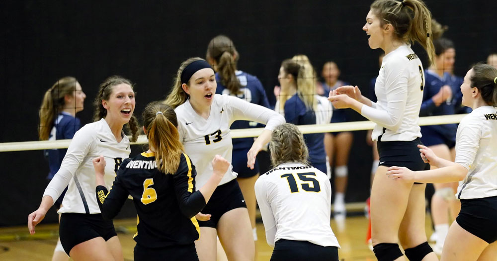 Women's Volleyball Splits with WPI and Keene State in Five-Set Battles