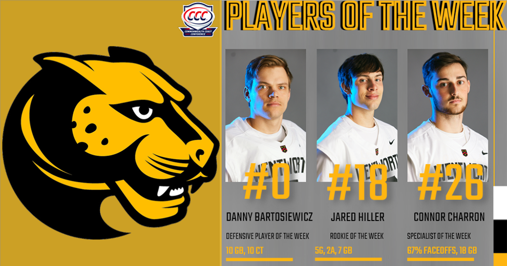 Three Men's Lacrosse Players Earn Weekly CCC Awards